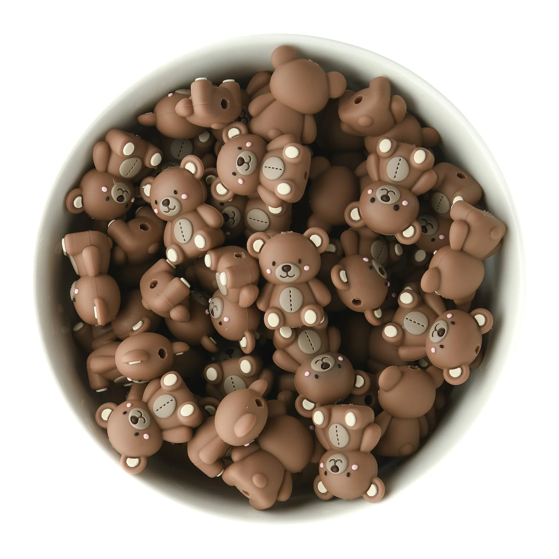 3D Teddy Bear Silicone Focal Beads - Image 2