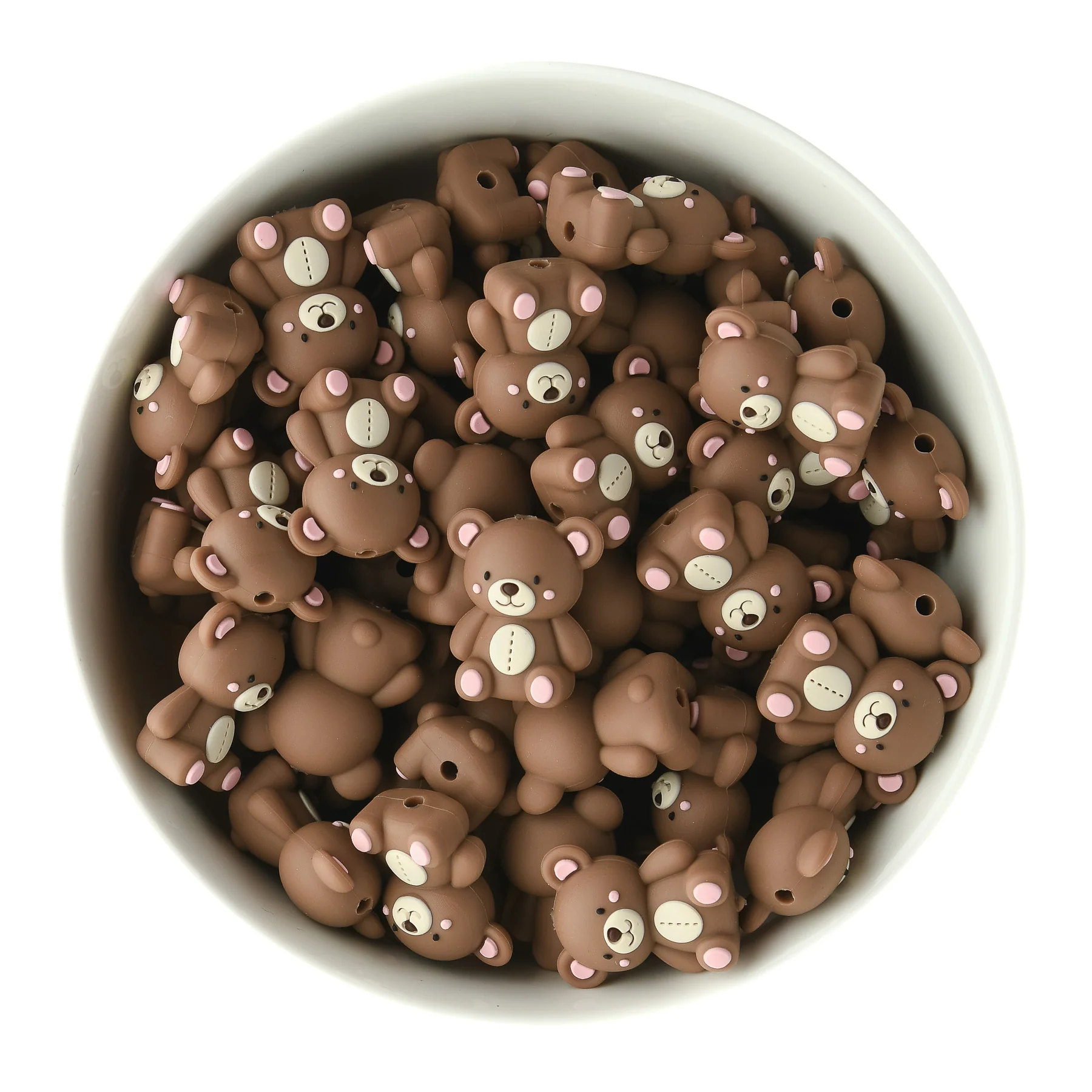 3D Teddy Bear Silicone Focal Beads - Image 3