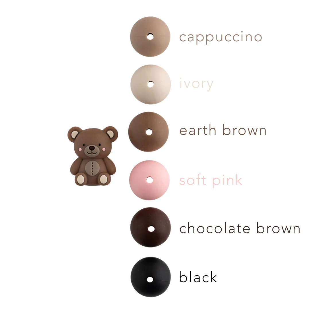 3D Teddy Bear Silicone Focal Beads - Image 6