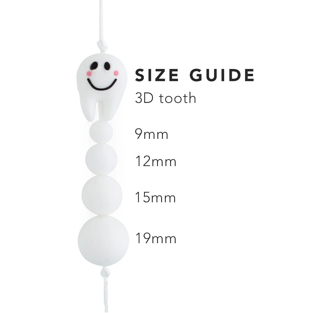 3D Tooth Silicone Focal Beads - Image 3