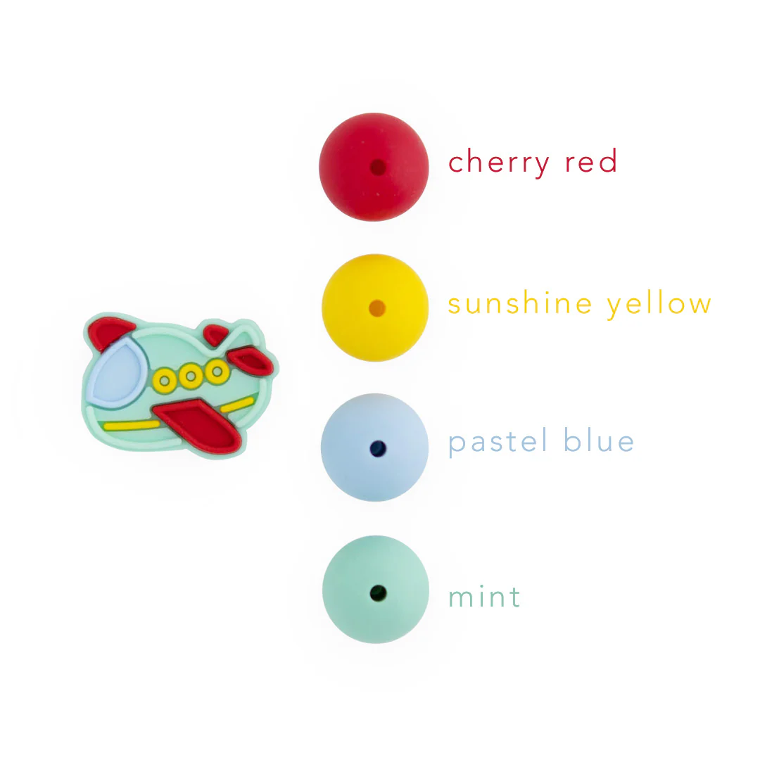 Airplane Silicone Focal Beads - Image 3