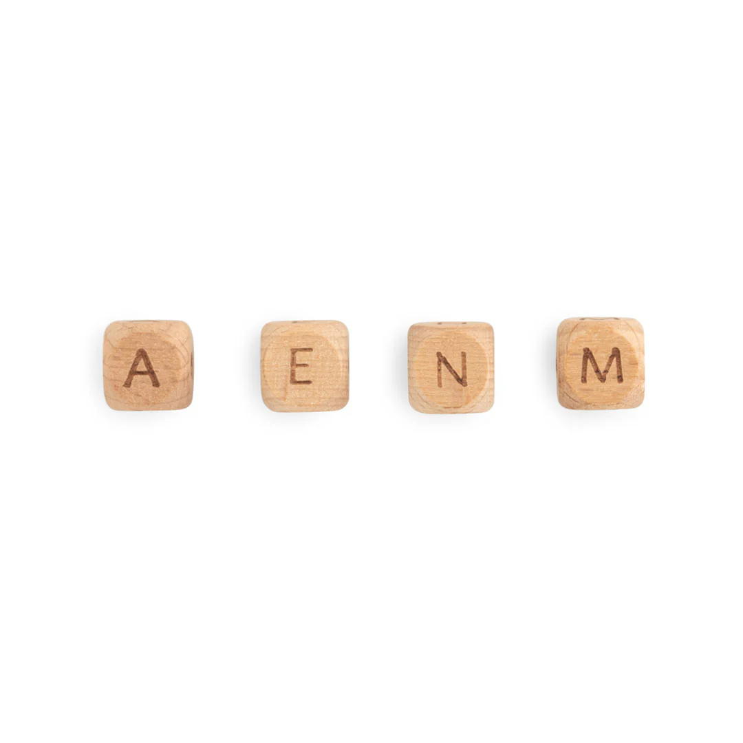 Alphabet Beech Wood Beads - Incorrect Font - Image 2