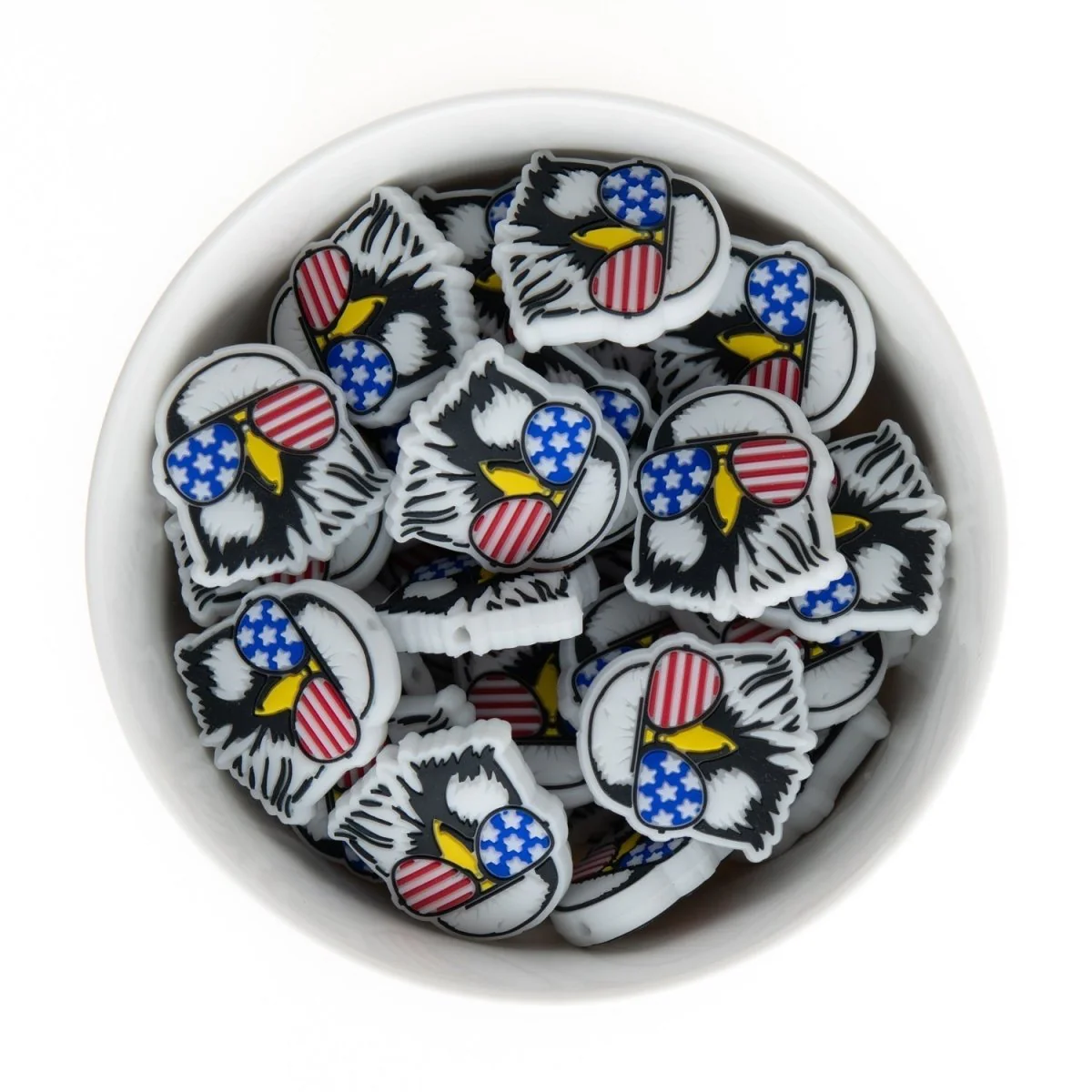 American Bald Eagle Silicone Focal Beads