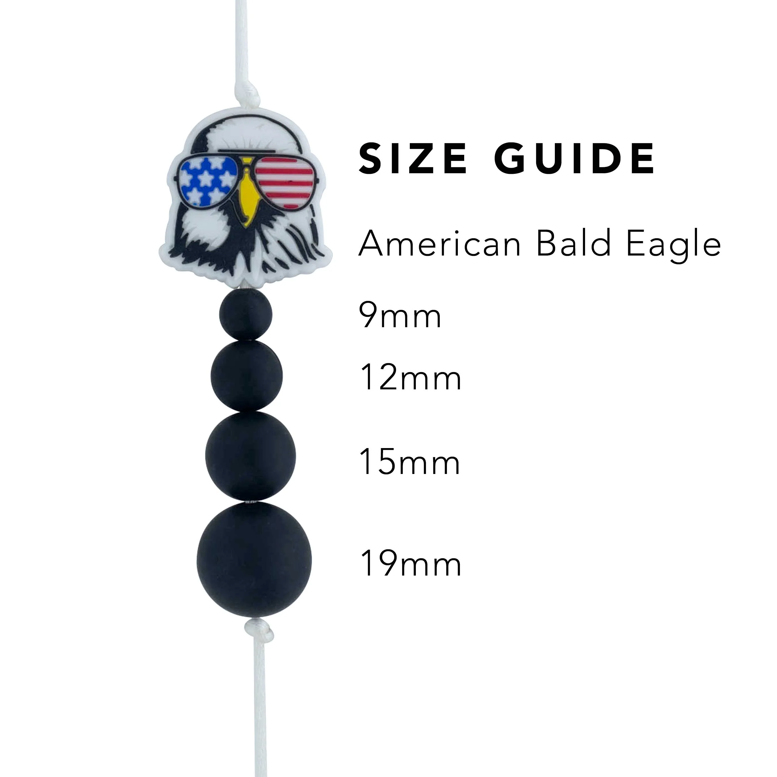 American Bald Eagle Silicone Focal Beads - Image 2