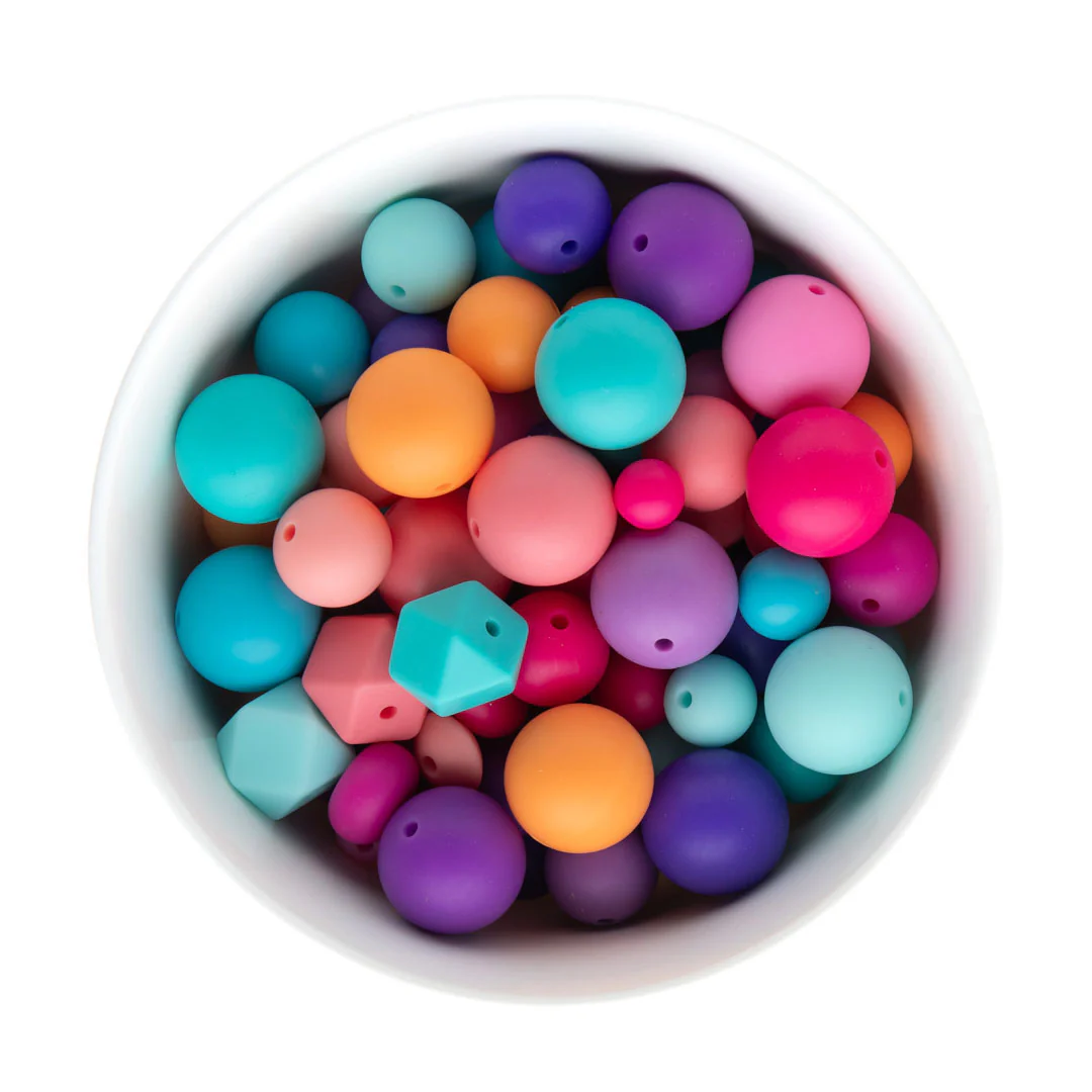 Vibrant Assorted Silicone Bead Packs