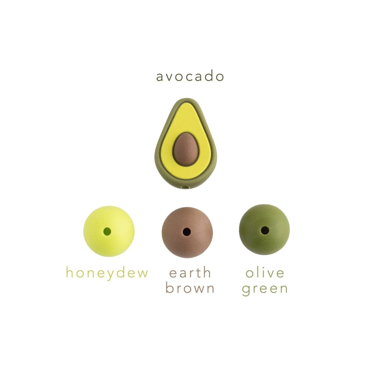 Avocado Silicone Focal Beads - Image 3