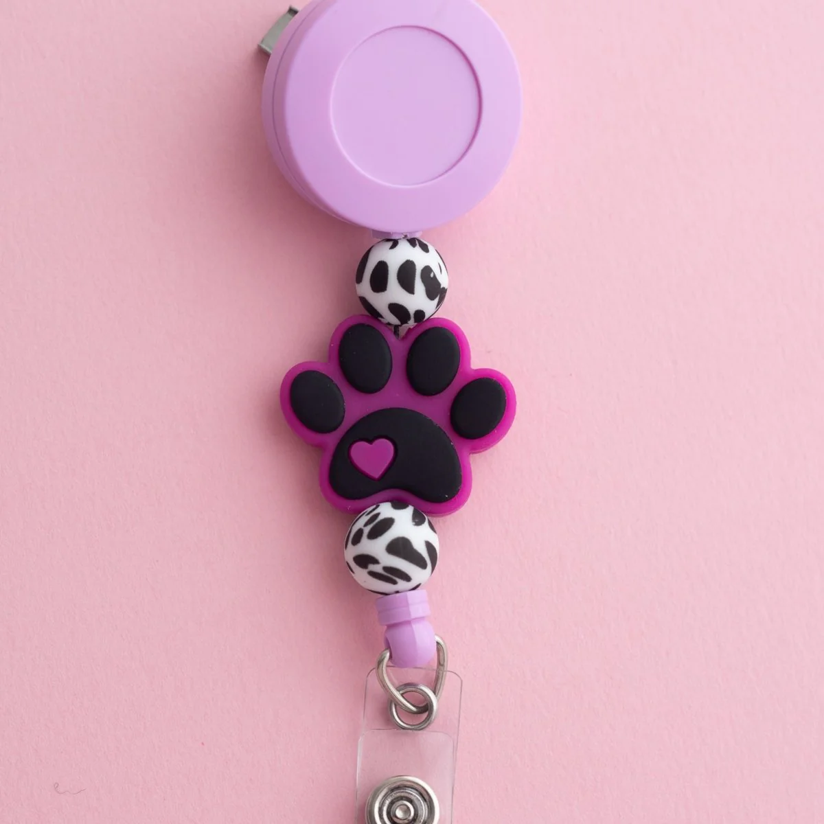 Spotted Paw Badge Reel