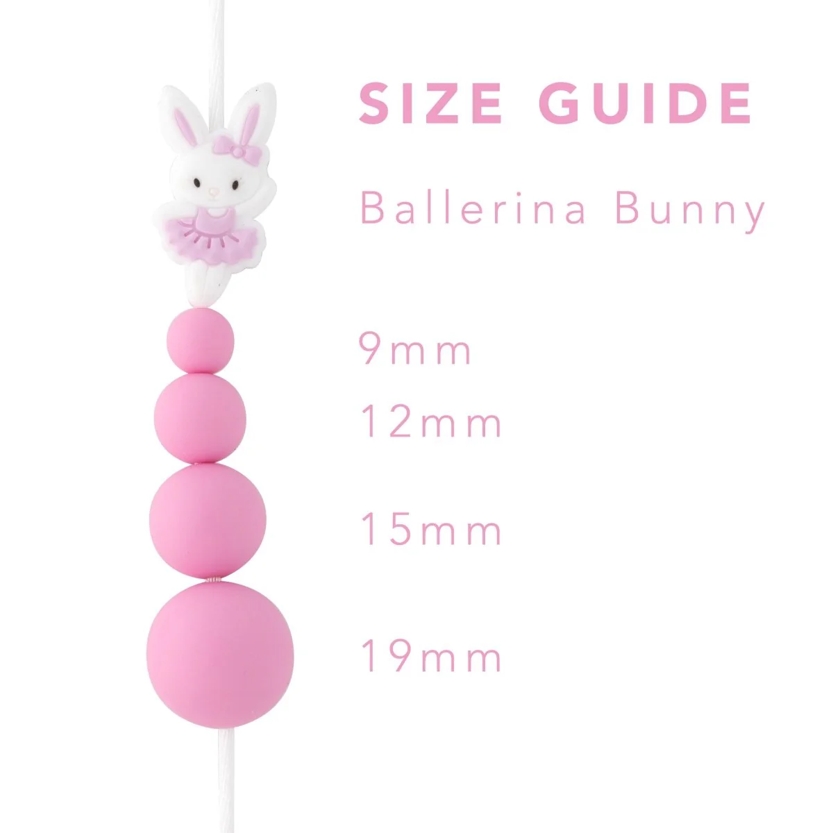 Ballerina Bunny Silicone Focal Beads - Image 5