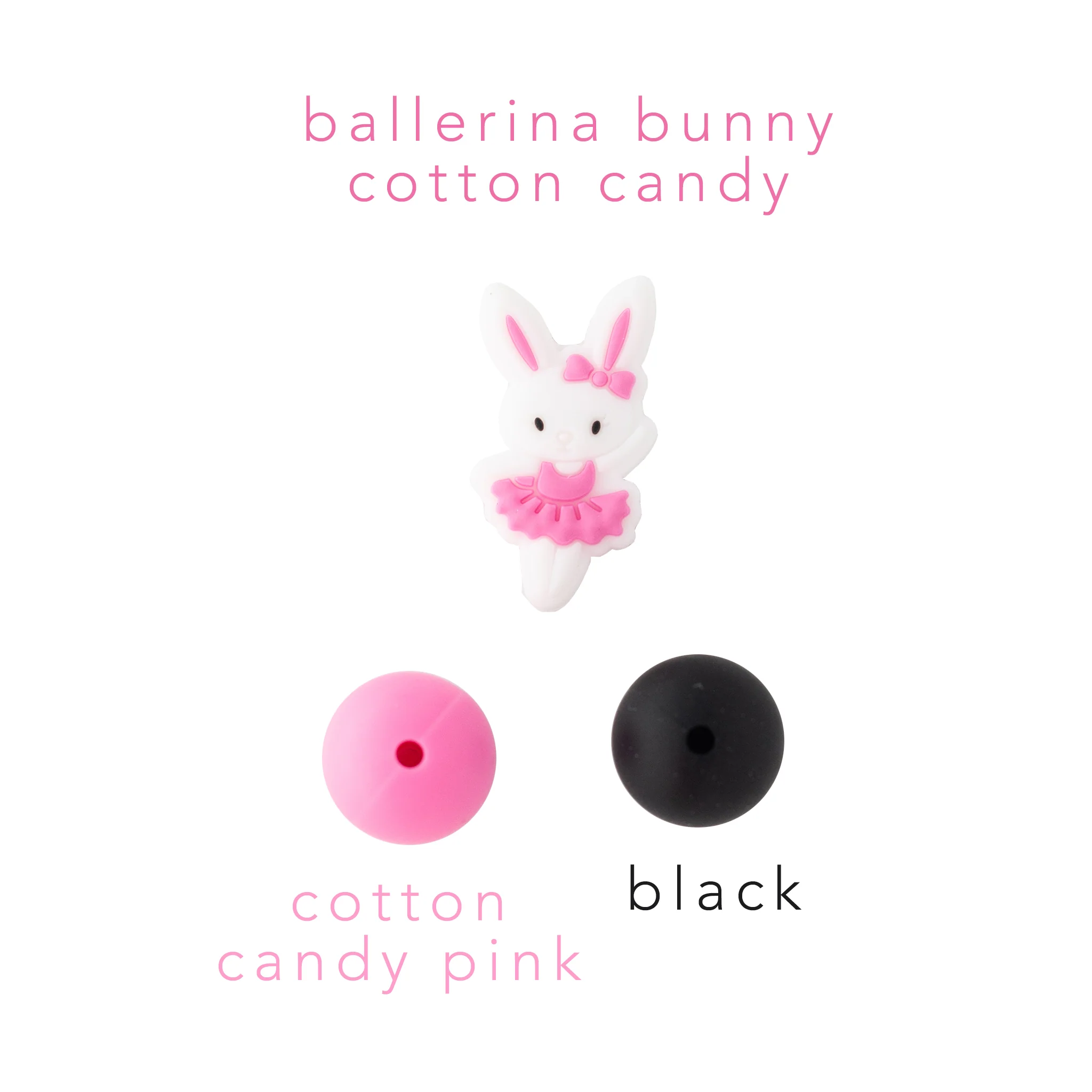 Ballerina Bunny Silicone Focal Beads - Image 7