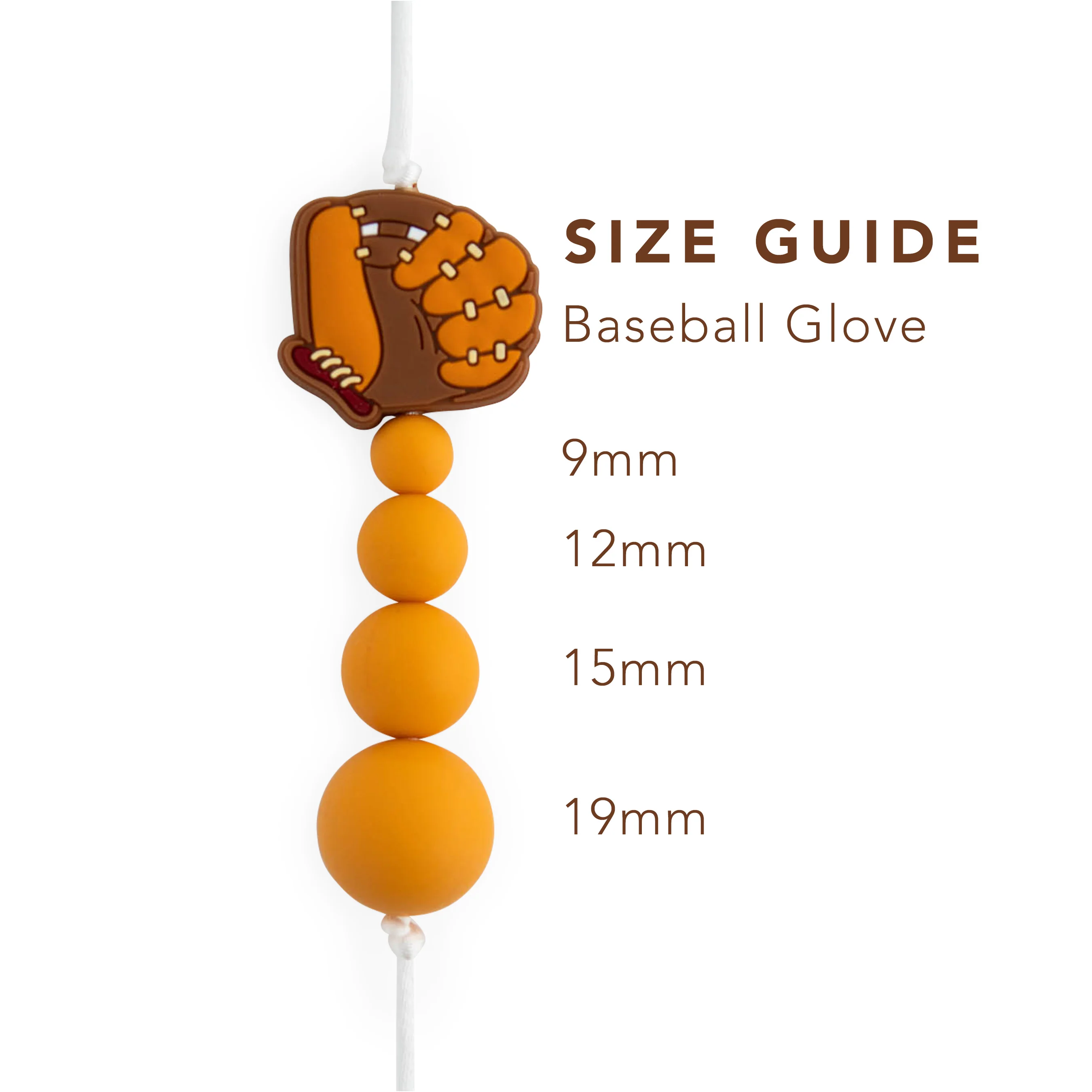 Baseball Glove Silicone Focal Beads - Image 2
