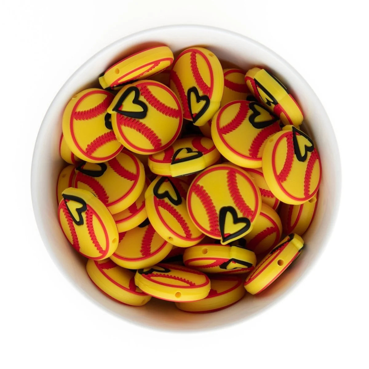 Baseball Silicone Focal Beads - Image 3