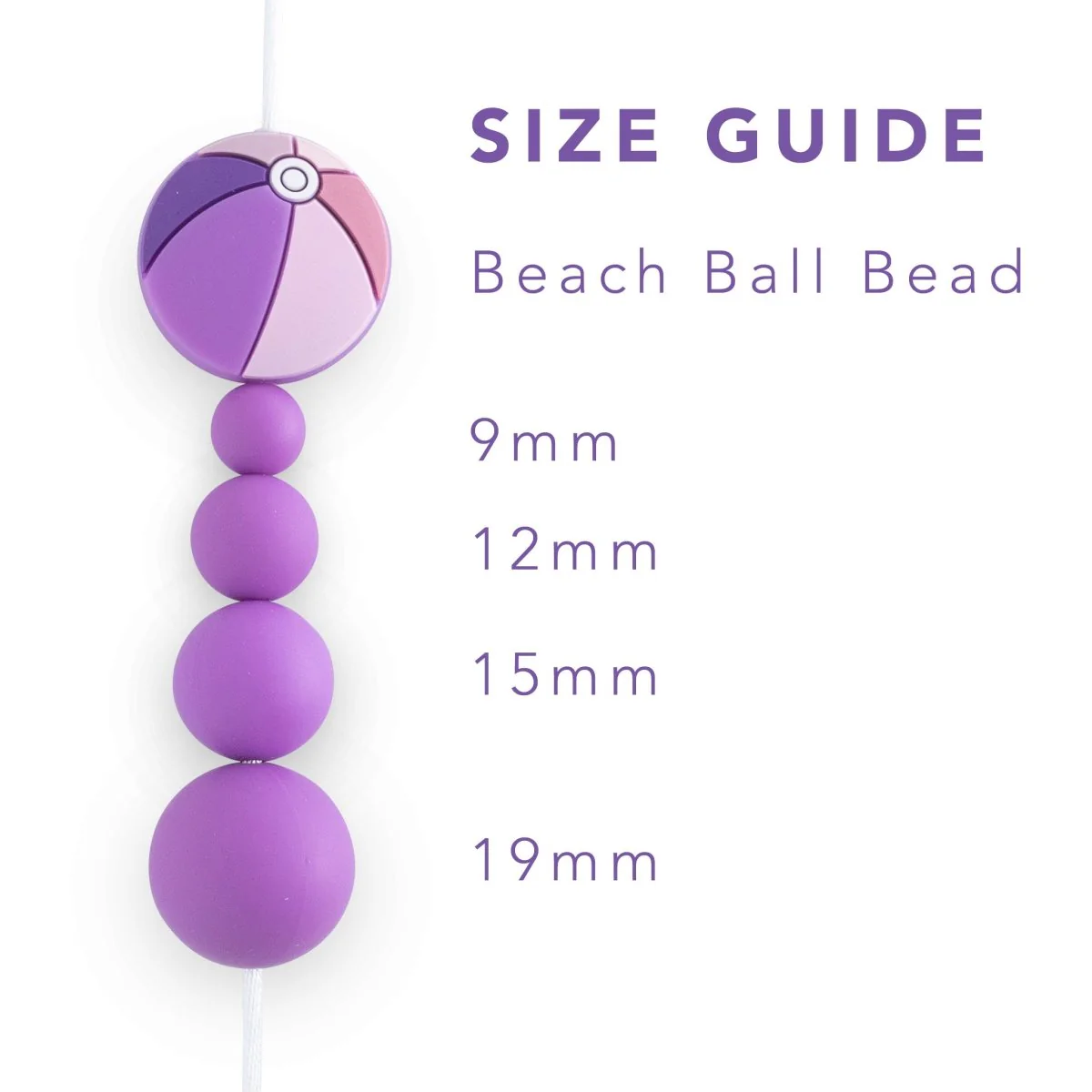 Beach Ball Silicone Focal Beads - Image 2