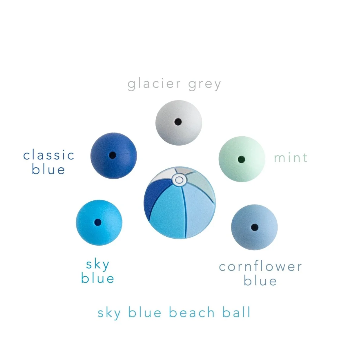 Beach Ball Silicone Focal Beads - Image 3