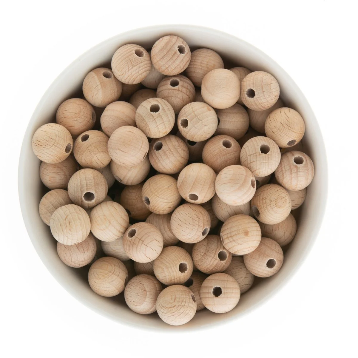 Round Beech Wood Beads - Image 3