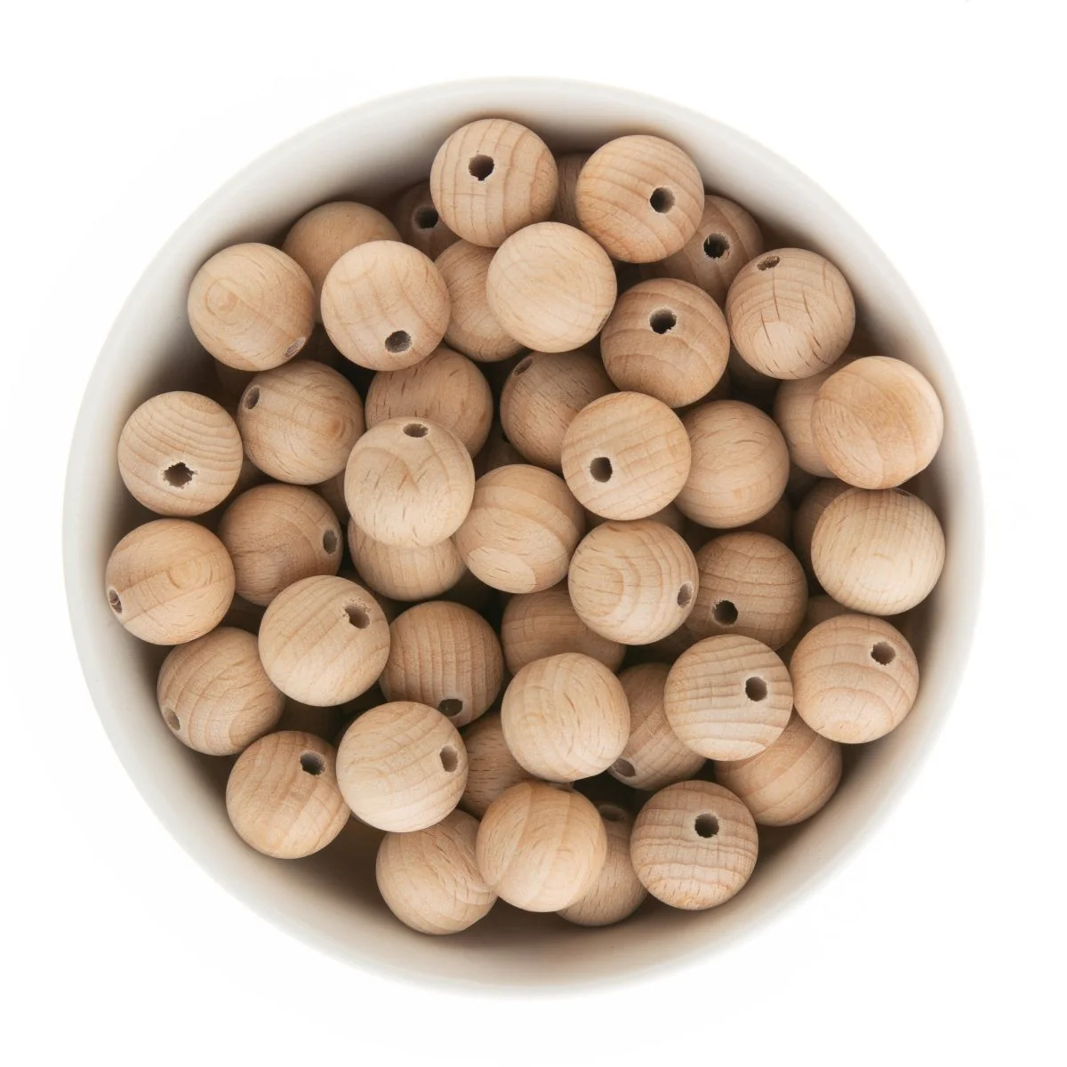 Round Beech Wood Beads - Image 4