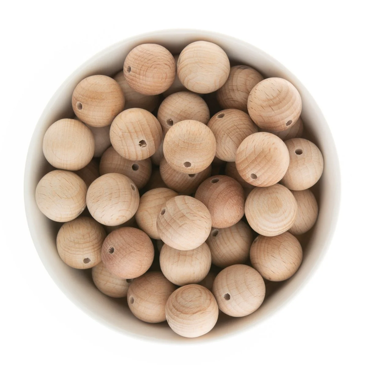 Round Beech Wood Beads - Image 5