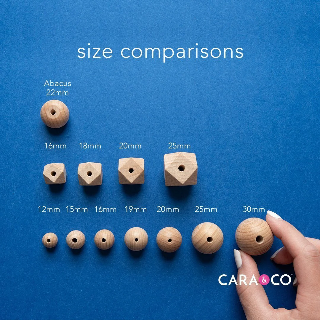 Round Beech Wood Beads - Image 6
