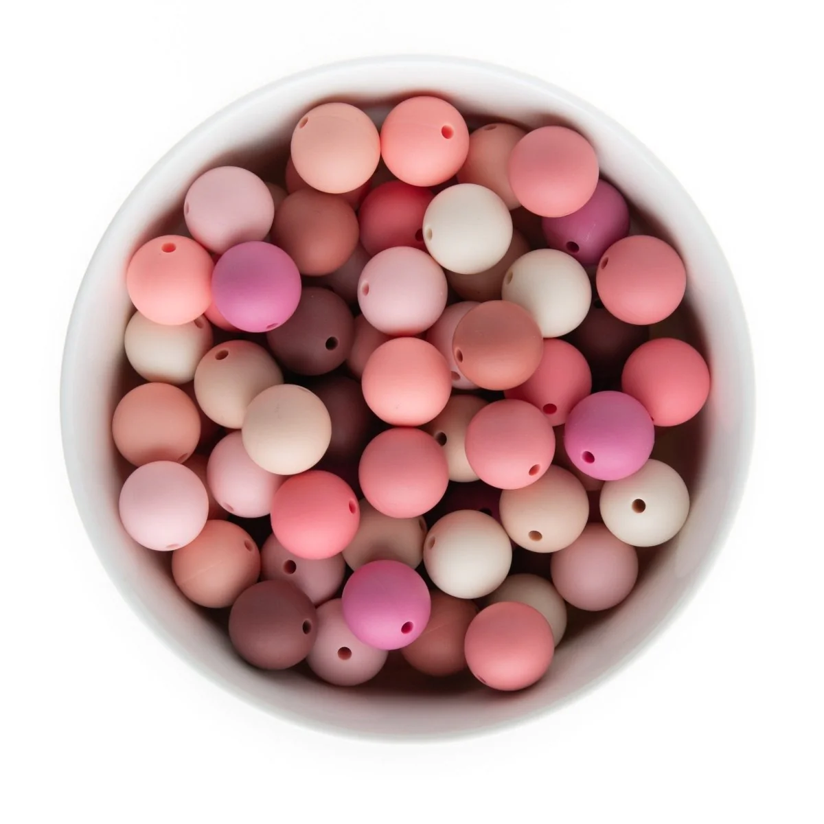 Blushing Tones 15mm Round Silicone Bead Packs