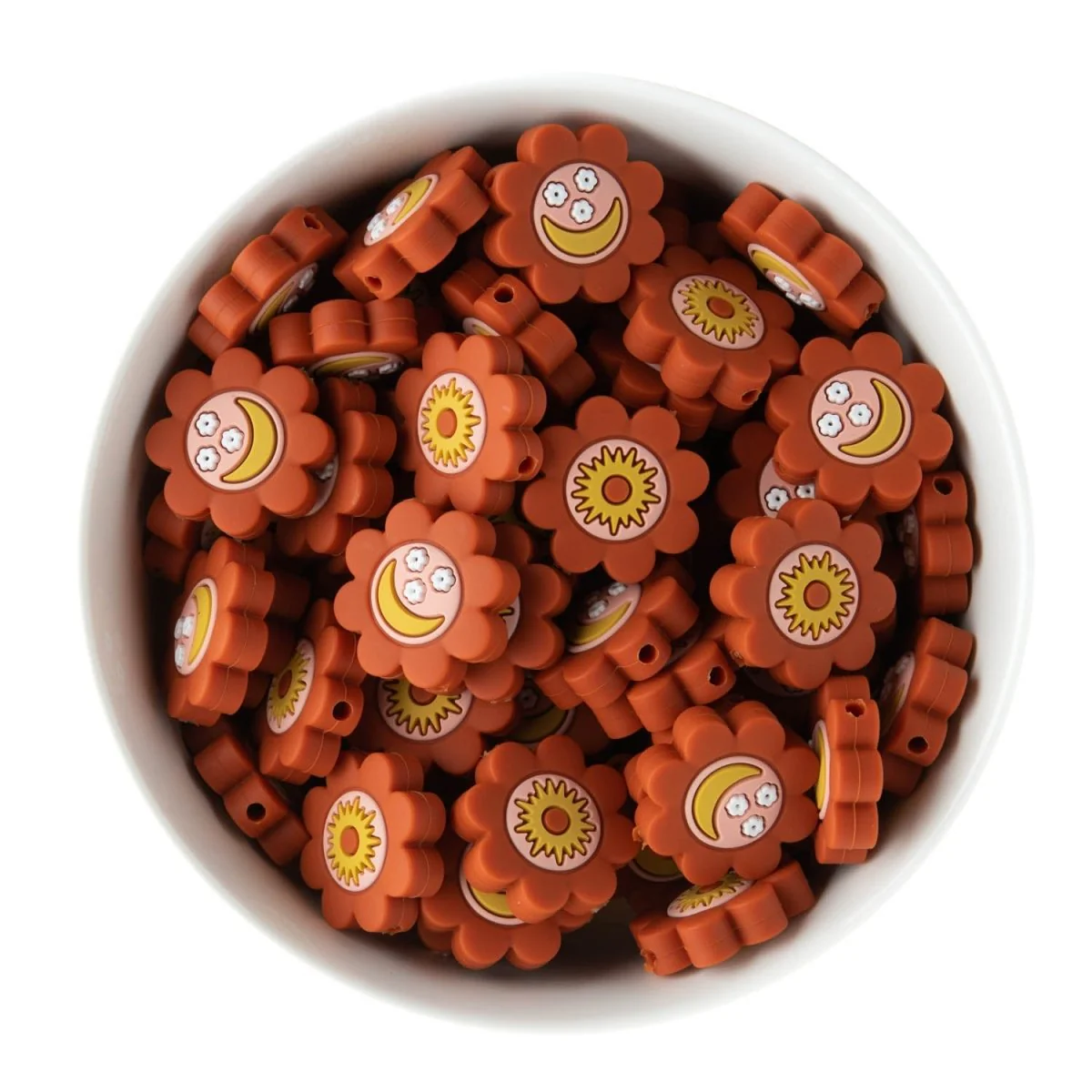 Boho Flower Silicone Focal Beads - Image 2