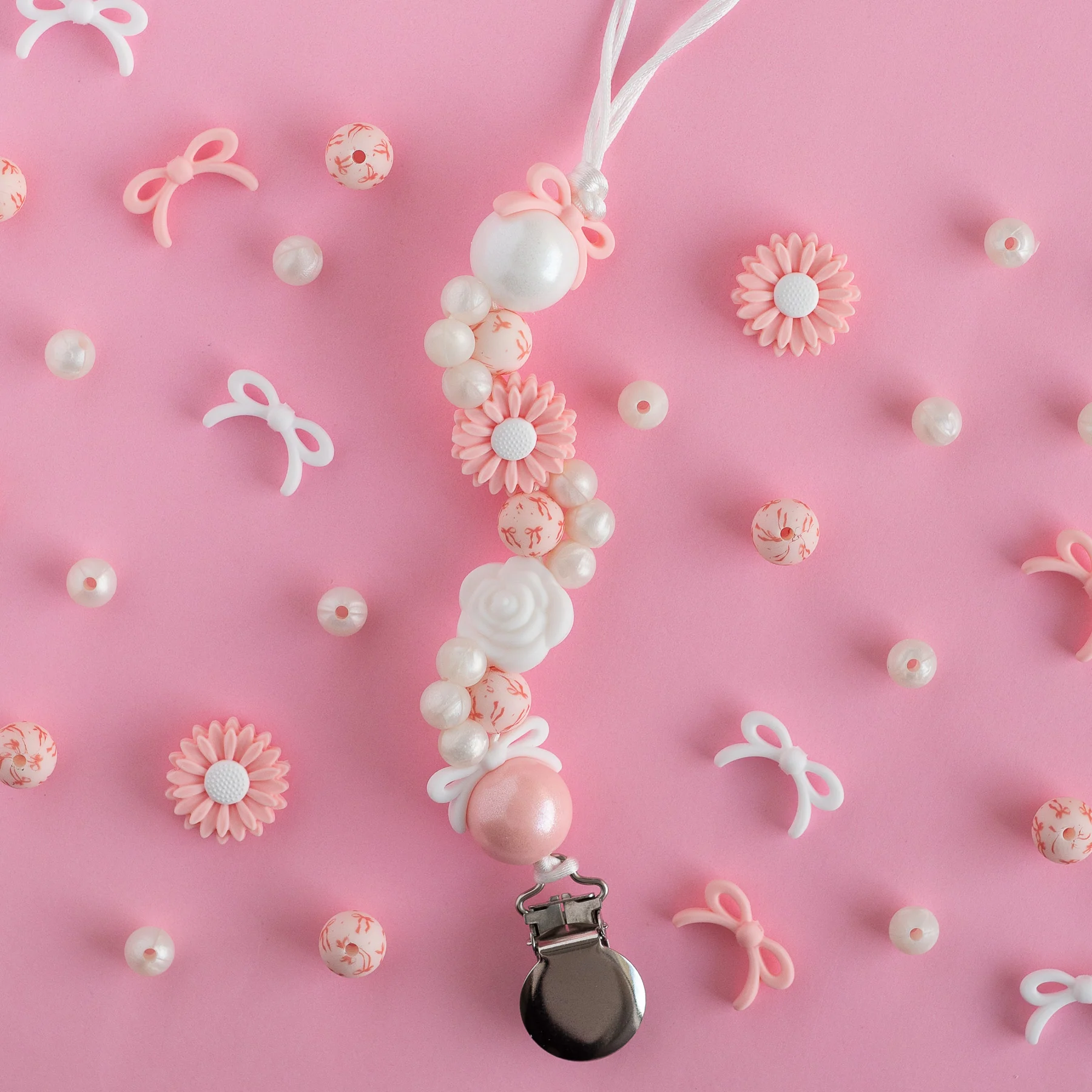 Bow-tiful Blooms Pacifier Clip