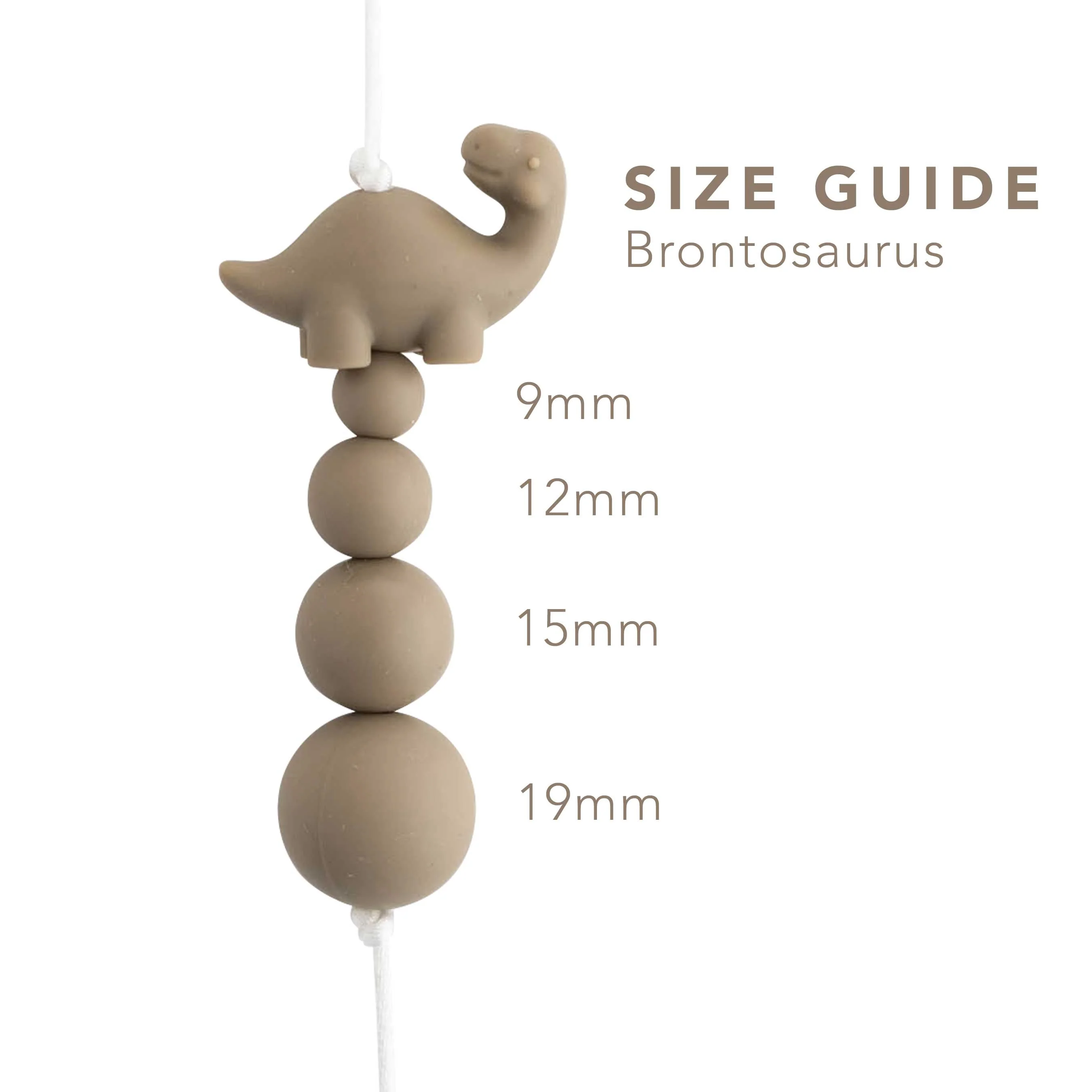 3D Brontosaurus Silicone Focal Beads - Image 5