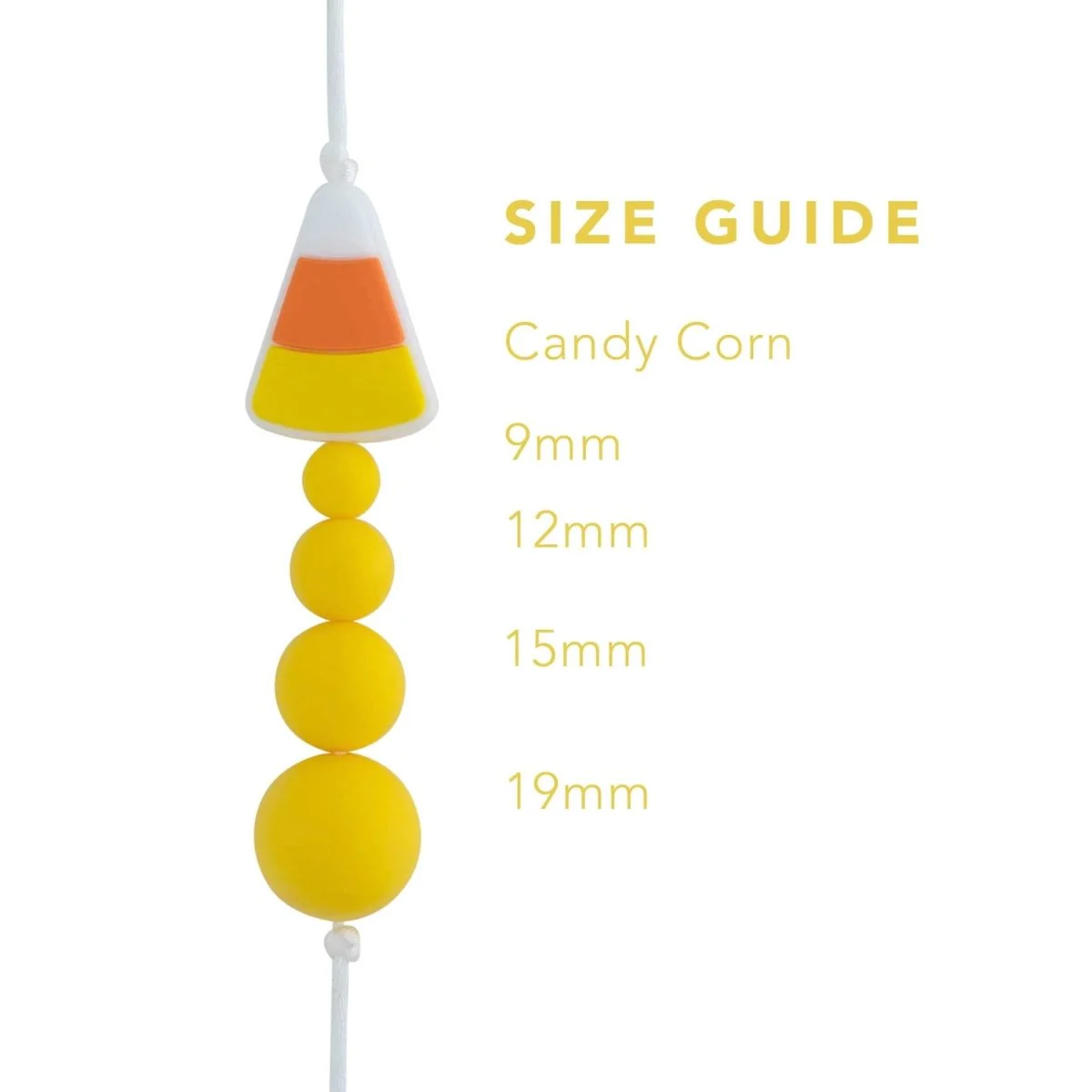 Candy Corn Silicone Focal Beads - Image 2