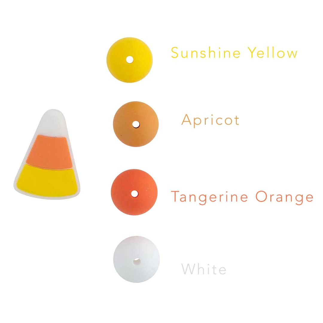 Candy Corn Silicone Focal Beads - Image 3