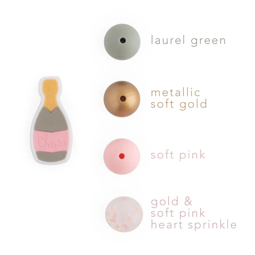 Champagne Silicone Focal Beads - Image 3