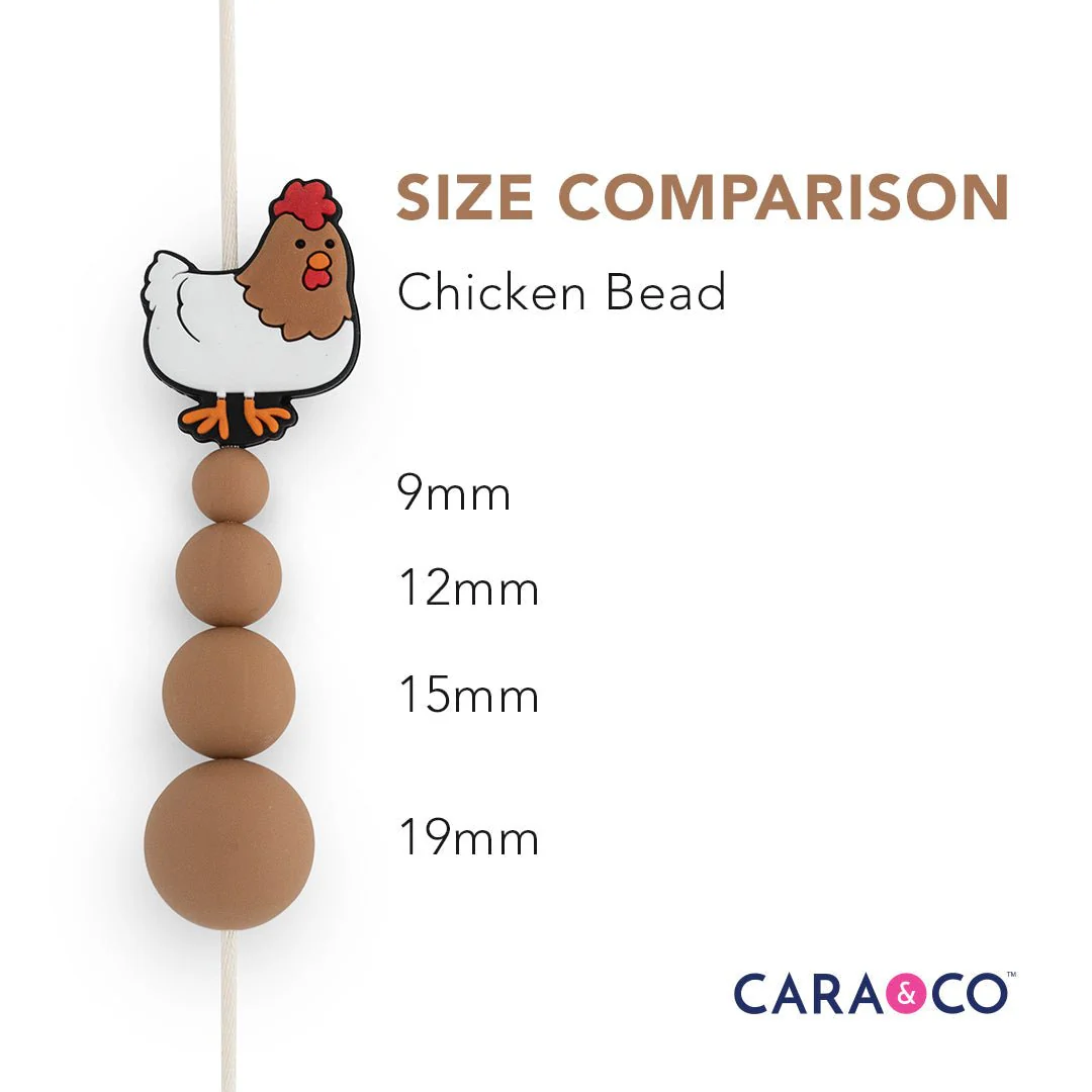 Chicken Silicone Focal Beads - Image 2