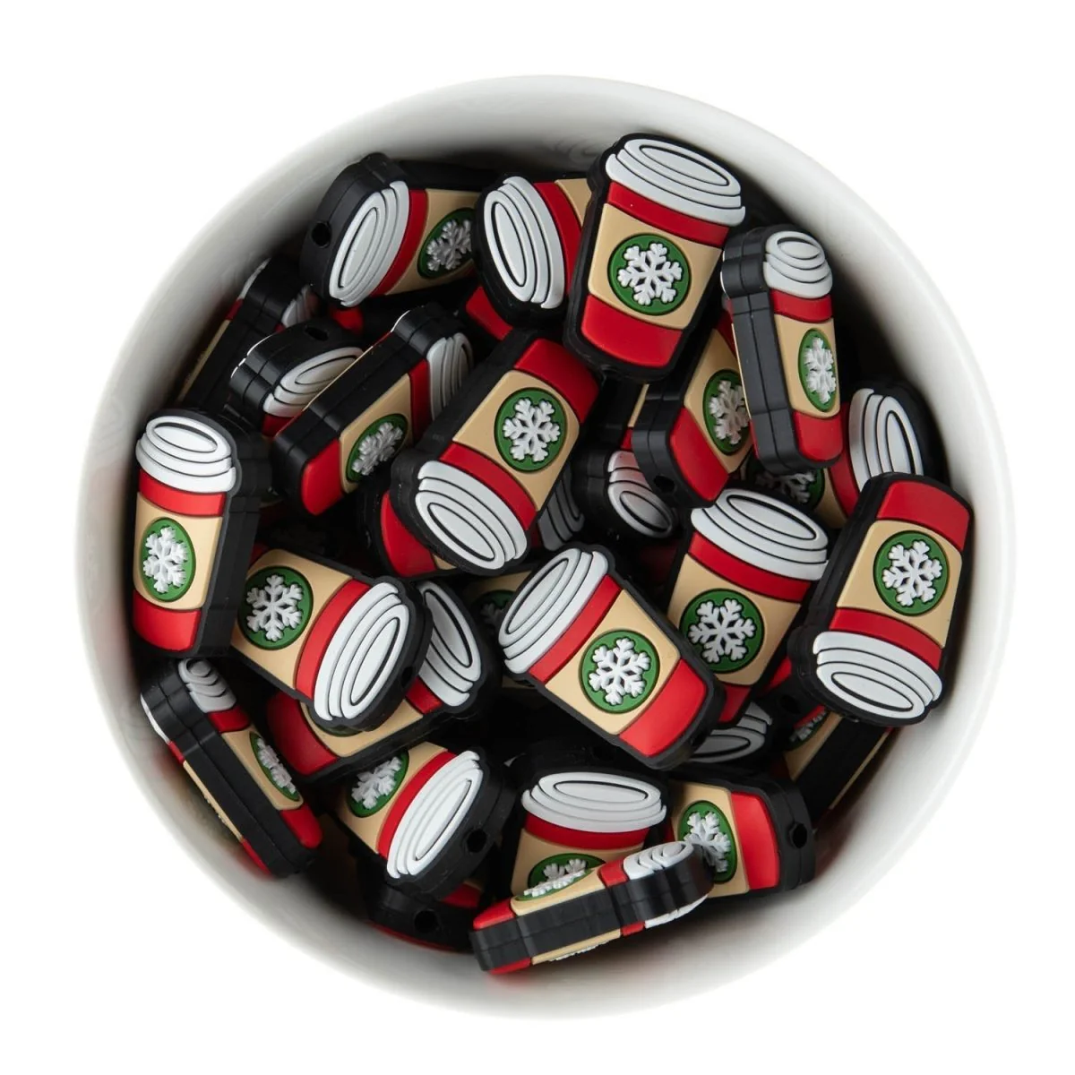 Christmas Latte Silicone Focal Beads