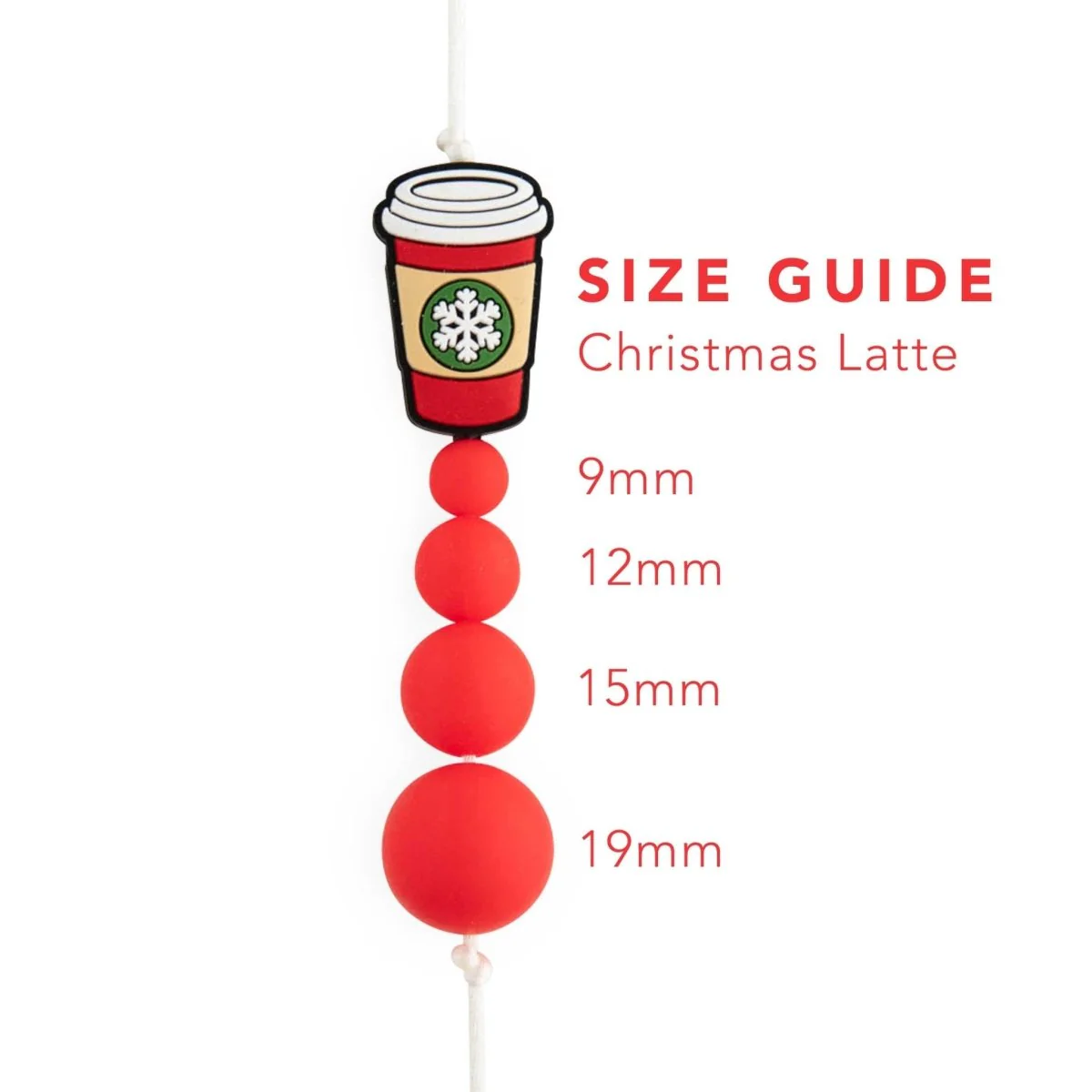 Christmas Latte Silicone Focal Beads - Image 2