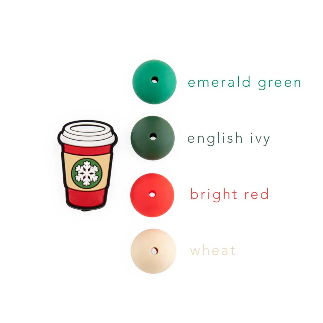 Christmas Latte Silicone Focal Beads - Image 3