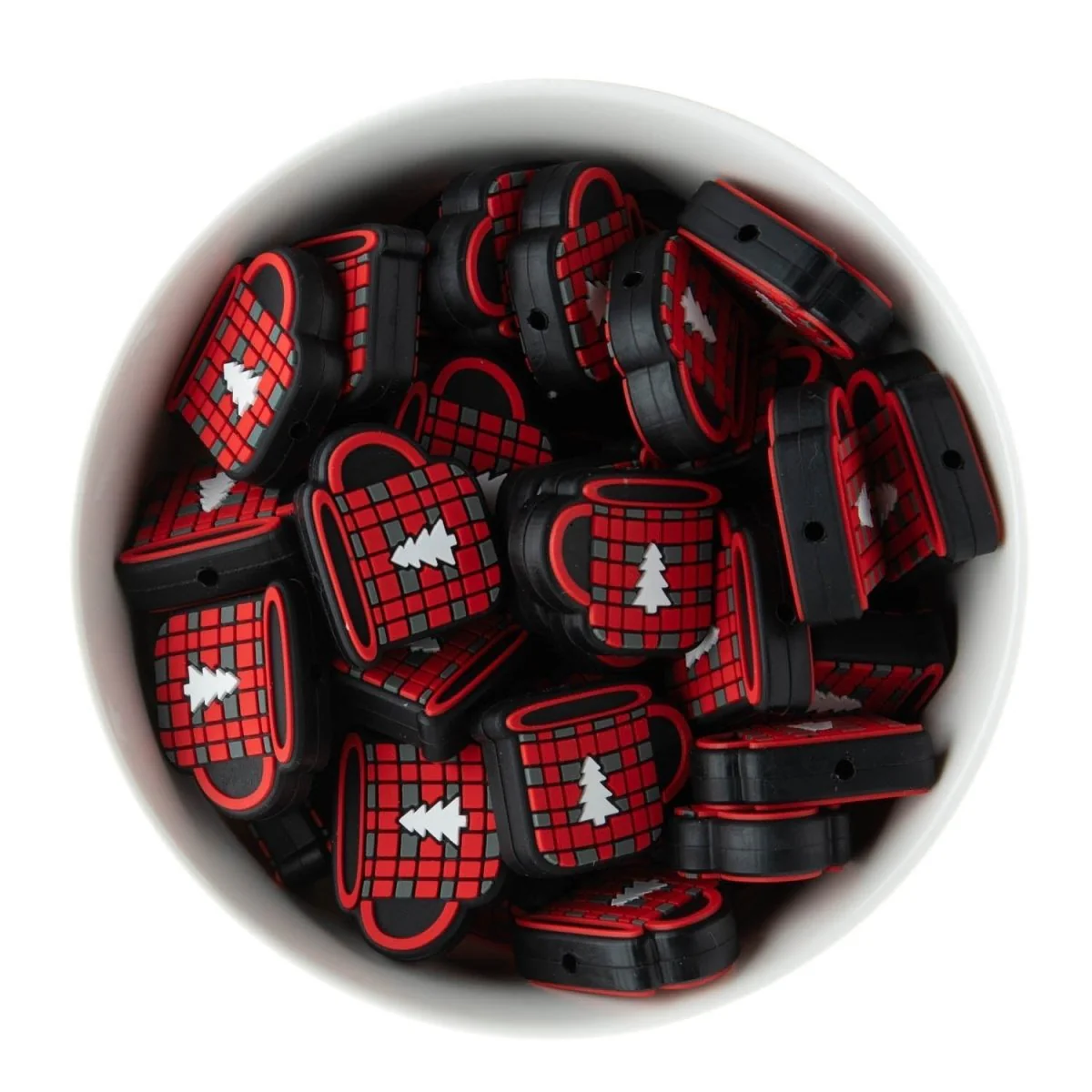 Christmas Mug Silicone Focal Beads
