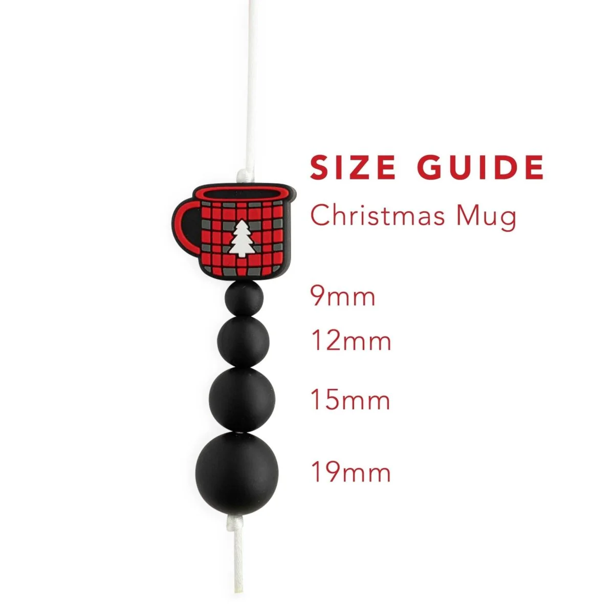 Christmas Mug Silicone Focal Beads - Image 2