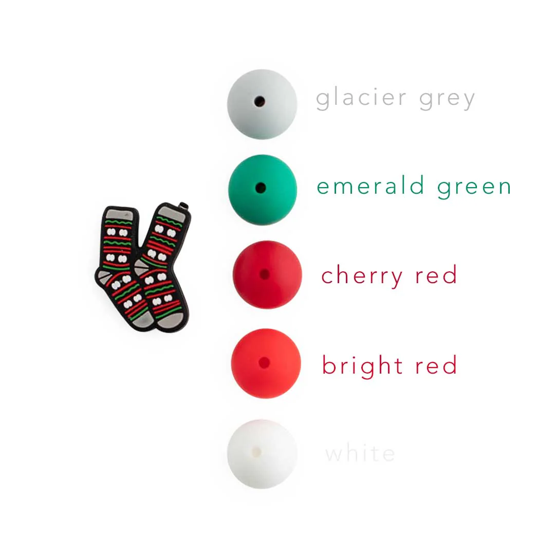 Christmas Socks Silicone Focal Beads - Image 3