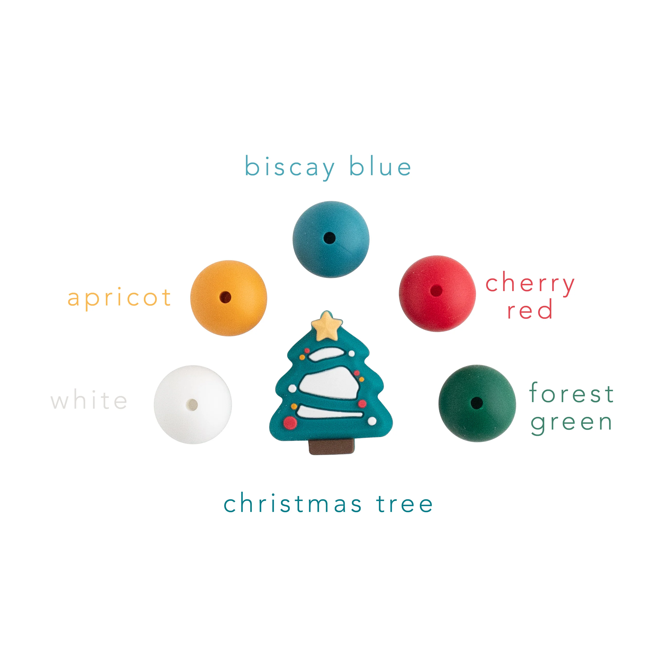 Christmas Tree Silicone Focal Beads - Image 3