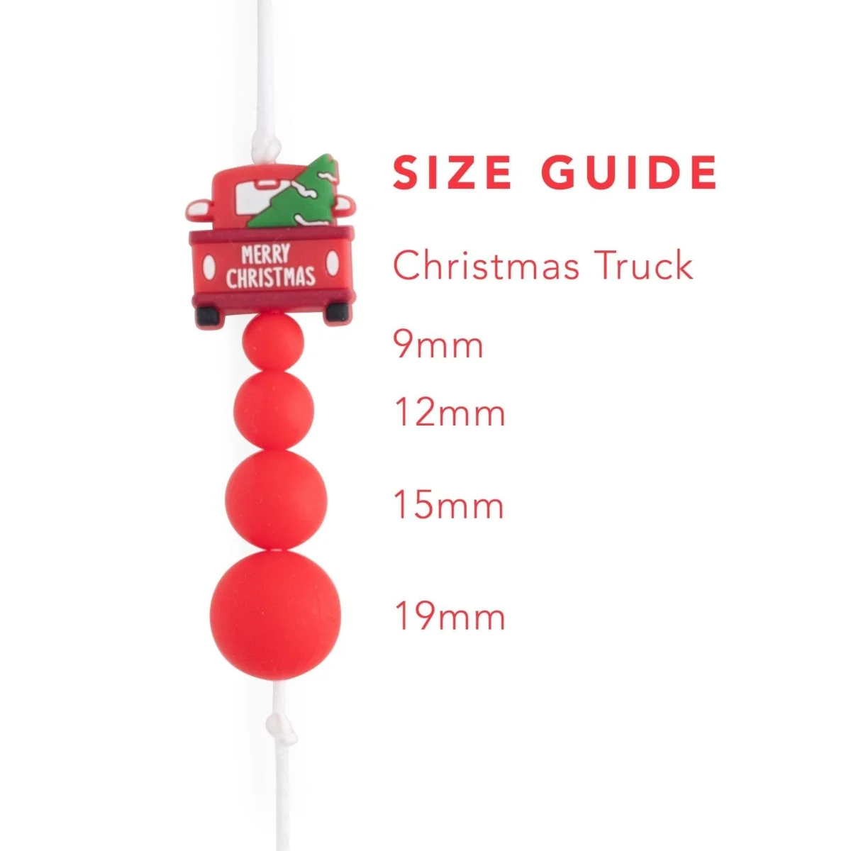 Christmas Truck Silicone Focal Beads - Image 2