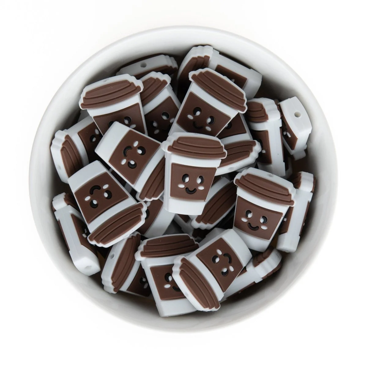 Coffee Cup Silicone Focal Beads