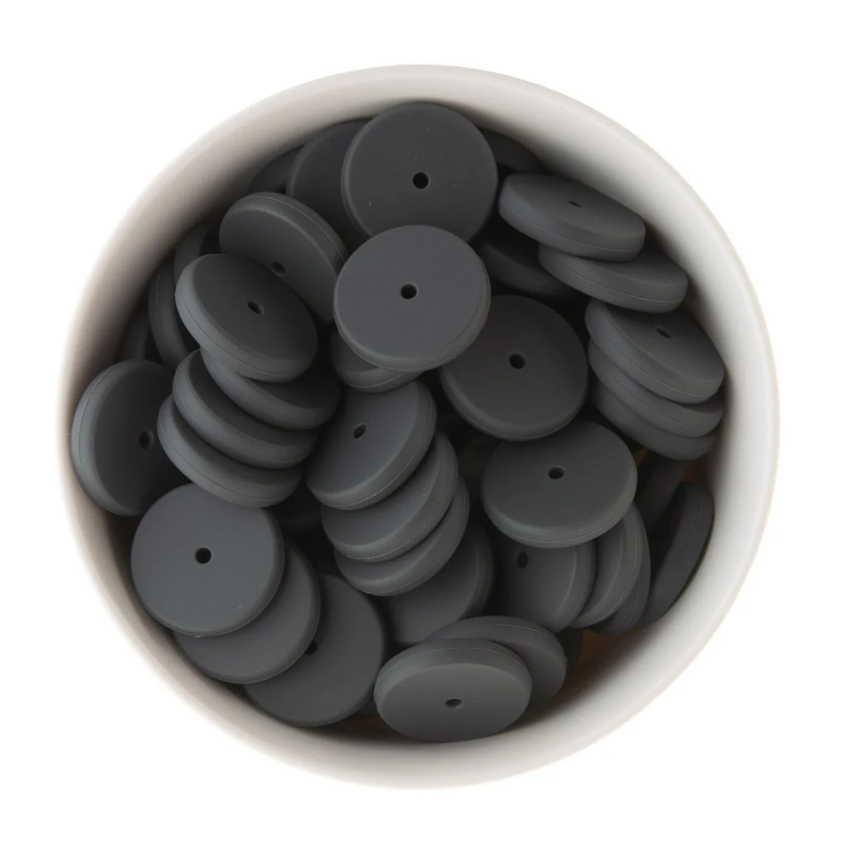 Coin Spacer Silicone Beads