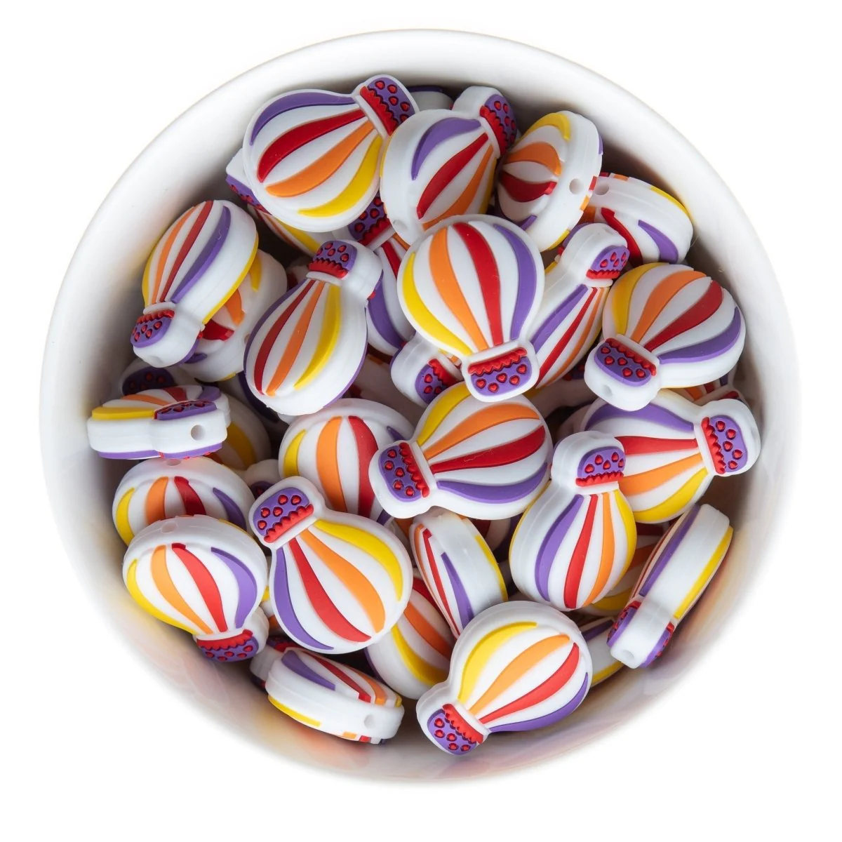 Colorful Hot Air Balloon Silicone Focal Beads - Image 4