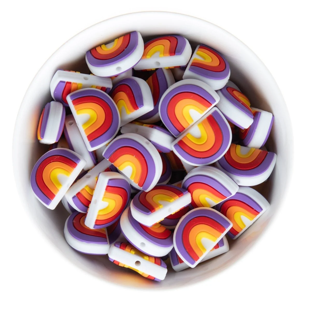 Colorful Rainbow Silicone Focal Beads - Image 2