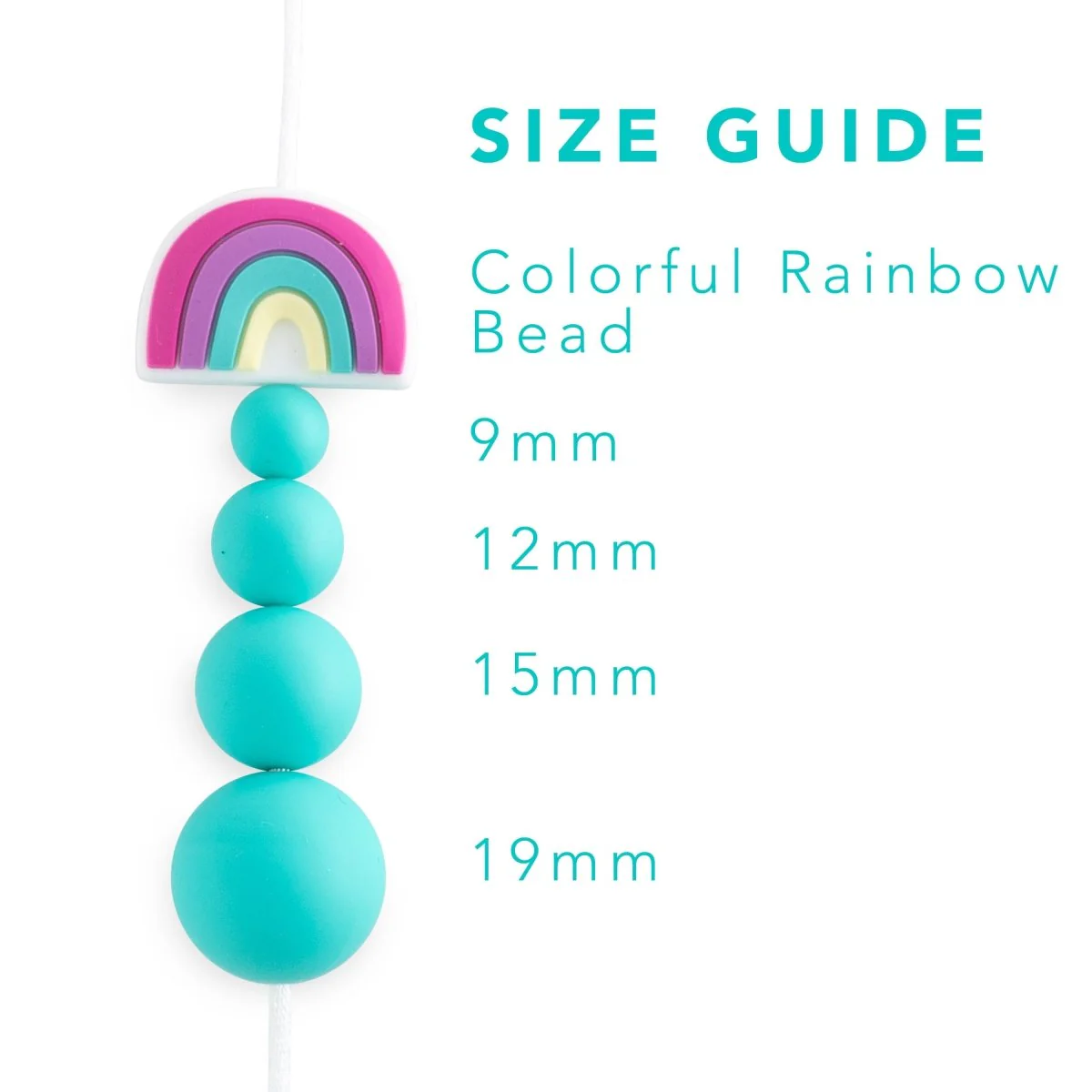 Colorful Rainbow Silicone Focal Beads - Image 4