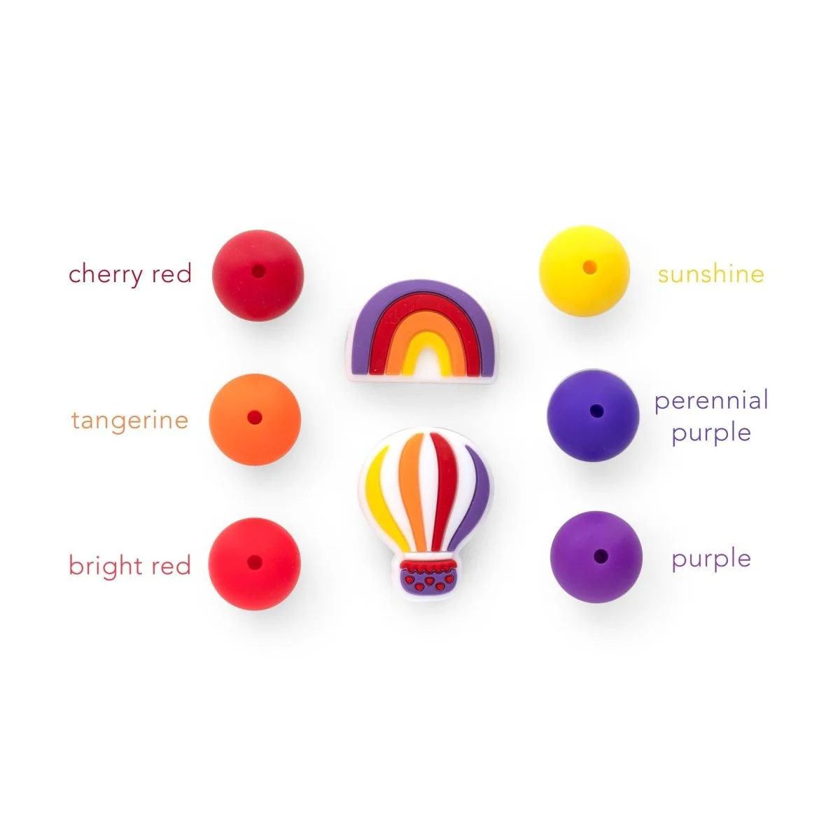 Colorful Rainbow Silicone Focal Beads - Image 5
