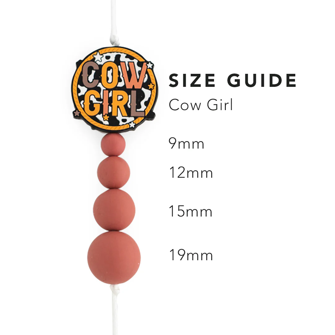 Cow Girl Silicone Focal Beads - Image 3