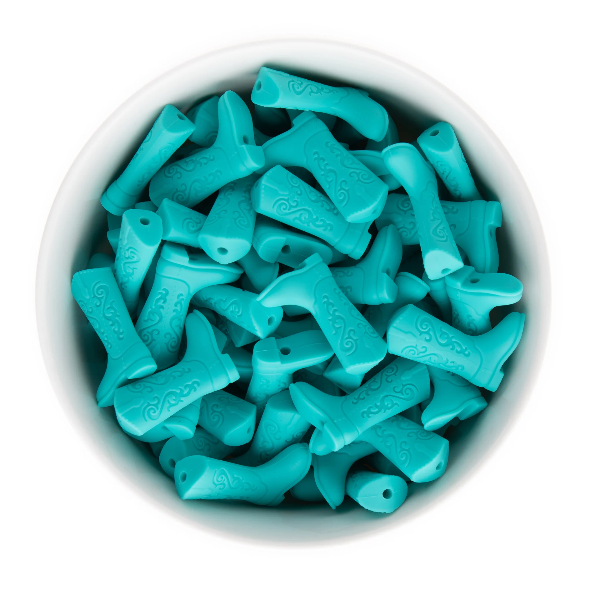 Cowboy Boot Silicone Focal Beads