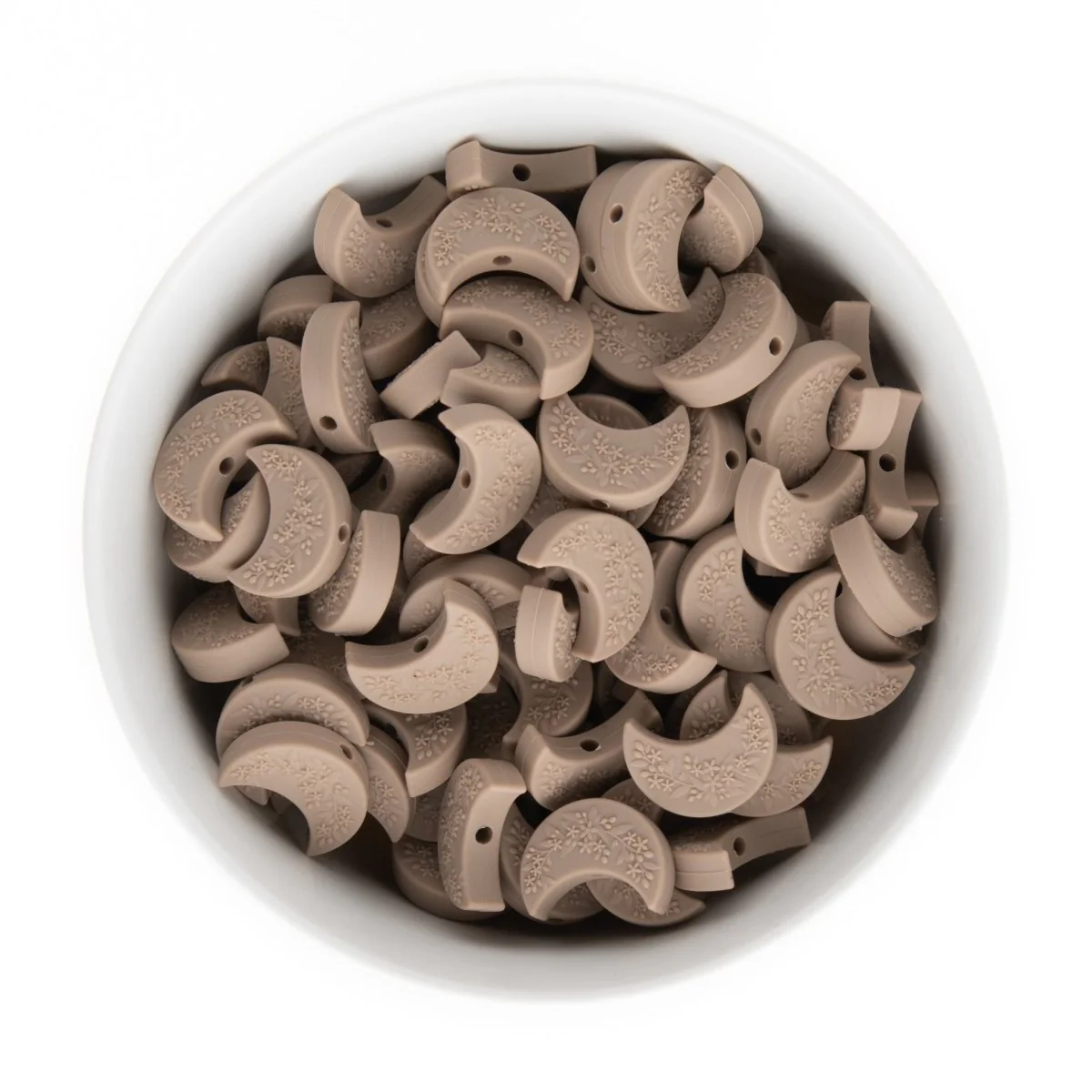 Crescent Moon Silicone Focal Beads