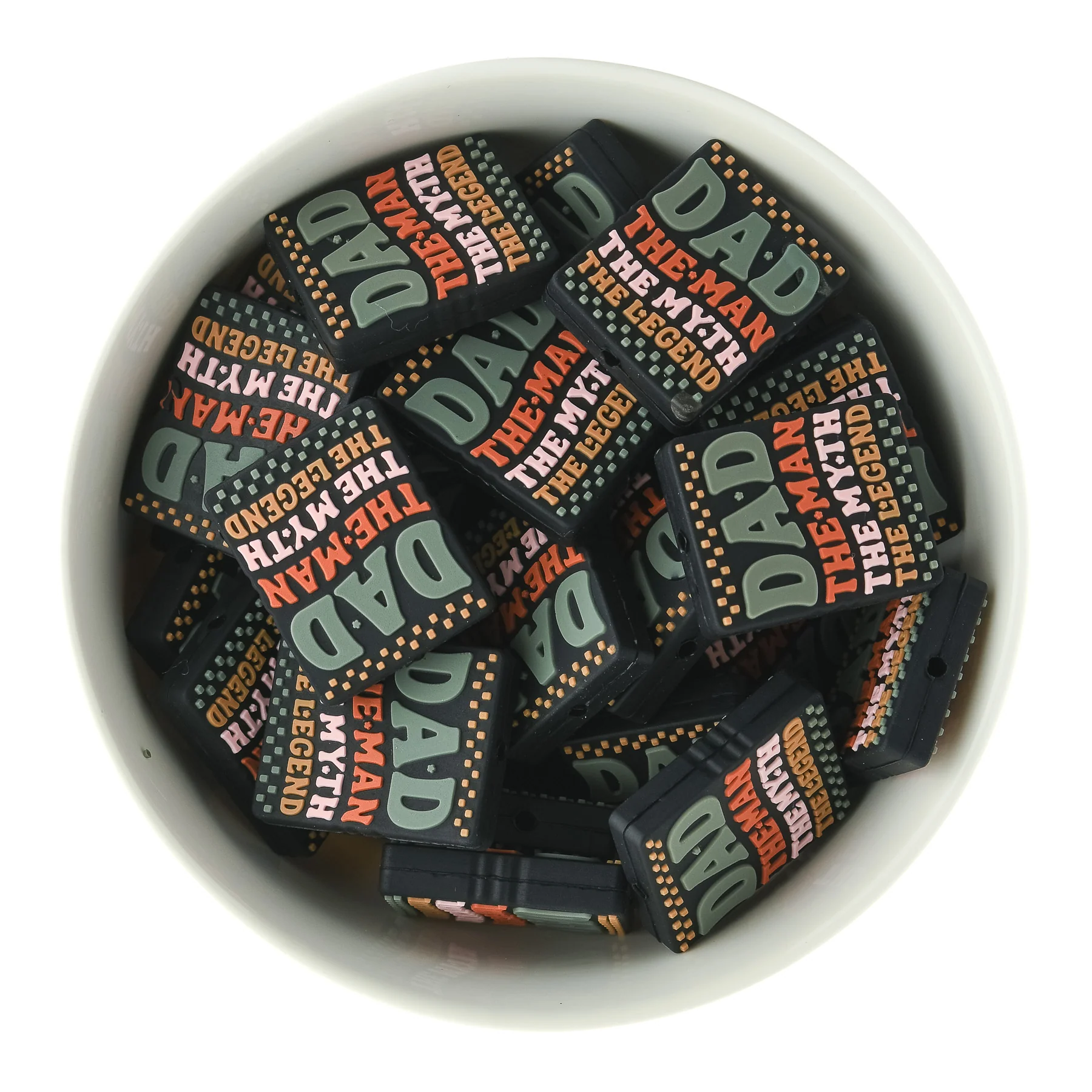 Dad The Legend Silicone Focal Beads