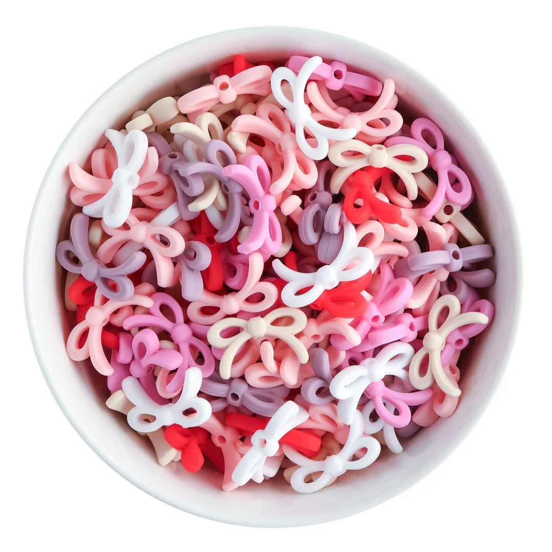 Dainty Bow Silicone Focal Beads