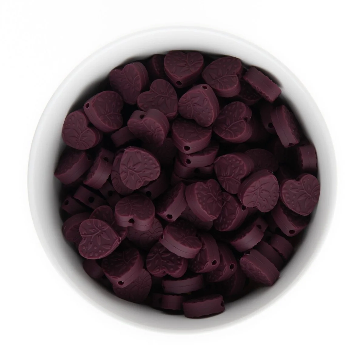 Embossed Heart Silicone Focal Beads - Image 10