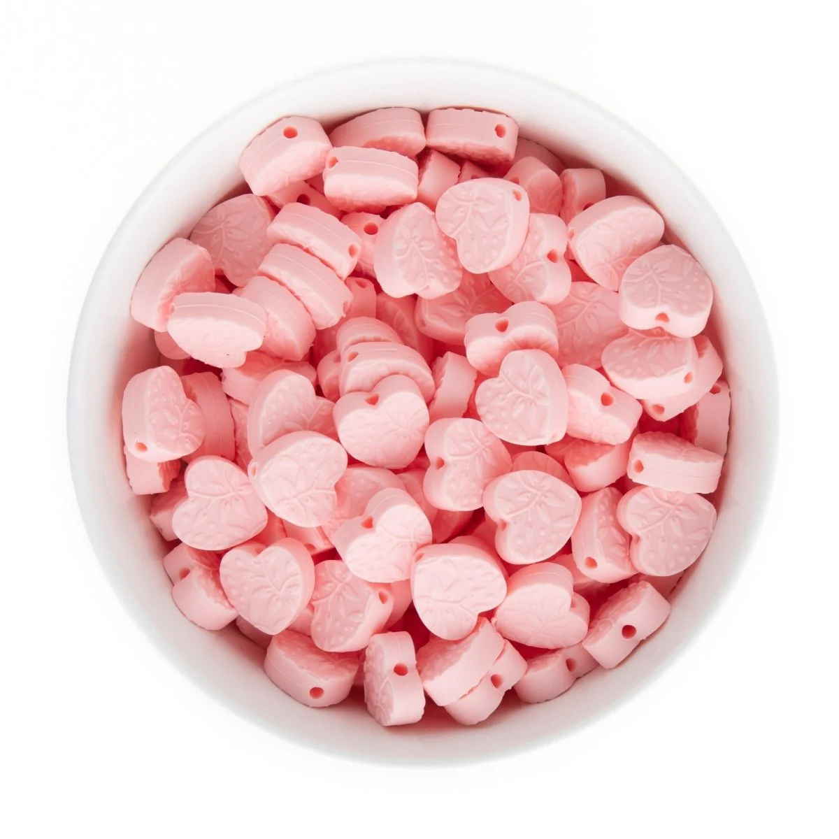 Embossed Heart Silicone Focal Beads - Image 11